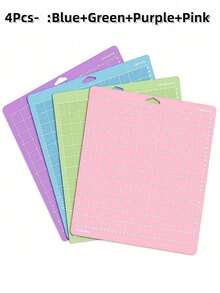 Premium 4-Pack 12" X 12" Engraving Cutting Mat, With 4 Different Adhesive Strengths - High Precision Non-Slip Mats For Laser Engraving, Vinyl Cutting And Crafts, Self-Healing Surface Protects Workbench - Grid Adhesive Non-Slip Cutting Mat For Crafts, Sewing, Scrapbooking And All Arts, Ideal For DIY Crafts And Paper Carving, Protects Your Work Surface - Multicolor - View 10