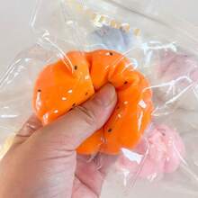 2026新款慢回弹软萌猪形减压超柔软毛绒毛虫面包挤压玩具，生日、节日、万圣节、圣诞节、游戏玩家的完美礼物，玩具 - 彩色 - 查看 4