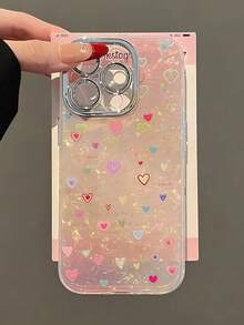 1个渐变心形时尚手机壳，兼容 17、17 Pro Max、16、16 Pro Max、16 Pro、16 Plus、15 Pro Max、15 Pro、15 Plus、12 Pro Max、12 Pro、12/11，理想的情人节礼物，适合女性日常使用。 - 彩色 - 查看 3