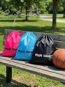 Customizable Drawstring Backpack, Personalized Bag With Your Logo, Wholesale Customized Drawstring Backpack, Customizable Reusable Handled Gift Bag, Size 40x30cm, Large Capacity Bag, Waterproof, Student Backpack, Tote Bag, Cosmetic Bag, Travel Bag, Suitable For Travel, Fitness And Daily Use - Multicolor - View 1