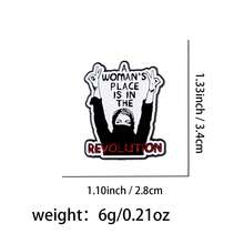 Cartoon Figures Series Enamel Pin Feminism Quotes Brooch Pins Lapel Pin Badge On Backpack Clothing Accessories Jewelry Friends Gifts - Black - View 24