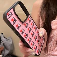 Phone Case - Adorable All-Over Heart Design Epoxy Phone Case Suitable For IPhone 17/16/15/14/13/12/11/PLUS/PRO/PROMAX/AIR,Y2K 'Love Me' Soft Back Cover - 黑色 - 查看 6
