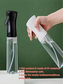 1pc 200ml/300ml/500ml Refillable Fine Mist Spray Bottle With Atomizer Pump, Suitable For Kitchen, Living Room, Bathroom, Garden - White - View 8