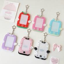 卡通翅膀手机挂饰卡套，韩流粉丝镂空卡片展示盒，可爱卡套 - 長方形 - 查看 5