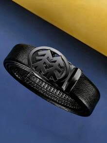 1pc Premium Durable Men's Belt, Alloy Automatic Buckle Design, Minimalist & Versatile For Casual, Business, Gift - Multicolor - View 4