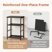 Tomnk 1 Or 2 Drawers End Table, Nightstand & Side Table With Fabric Drawers, End Table With PU Finish, Bedside Table, Living Room & Bedroom Furniture - 黑色 - 查看 6