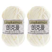 Lawkeman 2 peças/100g Fio de Veludo Premium, Fio de Crochê Macio de Poliéster, Fio Chenille Médio Grosso, 50g/Peça, Ideal para Projetos de Crochê Vibrantes, Perfeito para Artesanato de Decoração Doméstica DIY como Tricô, Crochê, Bolsas Feitas à Mão, Cestas, Mantas, Tapetes, Sapatos, Chinelos, Almofadas e Bonecas, Fio Multicolorido, Fio de Poliéster, Acessórios de Tecelagem - Multicolorido - Visão 29