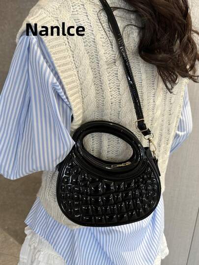 Fashion White Niche Design French Gentle Lady New Commuter Date Hand-Held Shoulder Cross-Body Bag