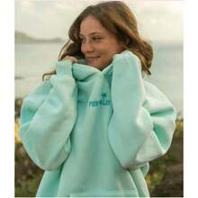 2026Hot-Selling Professional Embroidery DING Z European Size Sweatshirt Drop Shoulder Hoodie Embroidered Sweatshirt - 薄荷綠-刺繡款 - 查看 12