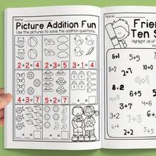 32 Pages 10 Or Less Addition And Subtraction Math Practice, Preschool Education, 1st Grade Elementary Students, Kindergarten Workbook Mental Arithmetic Exercise Book With Illustrations, Equation Solving, Calculation Problems - Mathematical Addition and Subtraction, Page 32 - View 6