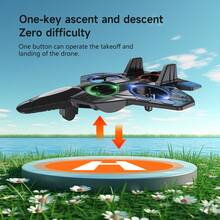 L101 Remote Control Drone - Glider And Fighter Jet Modes, Adjustable Speed, Headless Mode, Colorful Lights, Flip/Hover/Manual Take-Off, Suitable For Indoor/Outdoor Parties, Perfect Gift For Halloween And Christmas (Includes Spare Blades) - Multicolor - View 6
