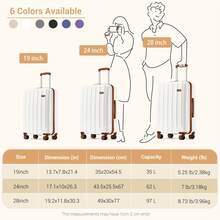 Lightweight ABS Hard Suitcase With Combination Lock 4-Wheel Trolley For Men And Women Ideal For Business Travel Available In 19 Inch Carry-On 24 Inch And 28 Inch Check-In Sizes Cream White - White - View 9