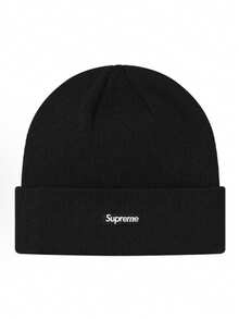 Supreme Box Logo Beanie (BOGO) | Authentic Unisex Knitted Acrylic Headwear | Essential Streetwear Cold Weather Accessory - Đen 2 - Xem 2