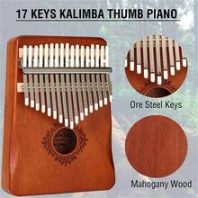 5 estilos Kalimba 17 teclas Piano de pulgar - Portátil de caoba con estuche de transporte y martillos - Instrumentos musicales perfectos para amantes de la música, principiantes y entusiastas de los pianos al aire libre - Multicolor - Ver 4