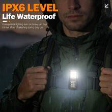 1PC Powerful Mini COB LED Keychain Flashlight USB Rechargeable Hanging Work Light Waterproof Keyring Camping Walking Pocket Lamp - Multicolor - View 8