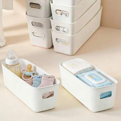 1/5/10个装婴儿用品抽屉收纳盒，长款整理盒，可用于收纳内衣、袜子，多功能衣柜分隔收纳盒