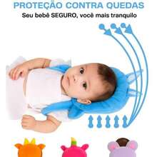 Almofada Mochila Protetora para Bebê Proteção Primeiros Passos  Costas - Verde - Visão 3