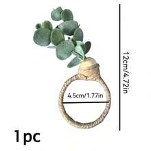 餐巾环套装（1-12个），圣诞餐巾环，波西米亚风桉树叶餐巾环，木珠农舍风复活节餐巾架，适用于婚礼、情人节派对餐桌装饰 - 彩色 - 查看 12