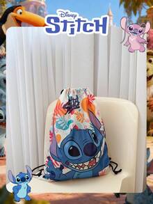 Disney Túi du lịch gấp gọn chính hãng, 1 chiếc, họa tiết Stitch, túi đựng đồ dễ thương hình Stitch tinh nghịch, ba lô dung tích lớn, nhẹ, túi mua sắm, túi đeo vai dây rút họa tiết Stitch, ba lô hoàn hảo cho nam/nữ để mua sắm/sử dụng hàng ngày/phụ kiện thời trang. - Màu xanh lam - Xem 9
