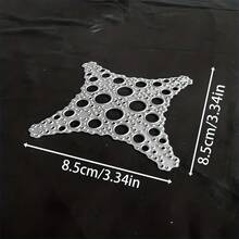 1个圆形泡沫金属切割模具，适用于DIY剪贴簿、压花、手工贺卡、礼品卡 - 銀色 - 查看 8