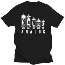 Camisetas de Novedad con Tubos de Vacío Analógicos Divertidos para Amantes de Válvulas Electrónicas, Ropa de Calle de Manga Corta, Regalos de Cumpleaños, Estilo de Verano - Negro - Ver 11