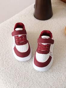 1 Pair Kids Soft Sole Sneakers, Suitable For Boys And Girls, Spring/Summer - Burgundy - View 6