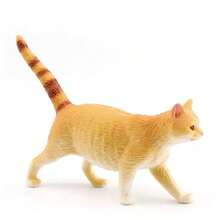 1个迷你逼真宠物猫模型桌面摆件，手工动物雕像：送给爱猫人士、宠物爱好者、宰牲节、婚礼季、返校季、女性、生日的惊喜礼物 - 彩色 - 查看 3