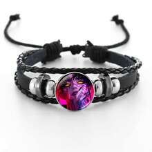 1pc Handmade Adjustable Bracelet With Time Gem, Witch Hunting Themed Wristband - Multicolor - View 4