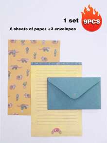 Bộ 6 phong bì và 12 tờ giấy viết có lót trang nhã, thích hợp cho văn phòng, nhà cửa và trường học. Phong bì họa tiết hoa và động vật dễ thương, khổ A5. Giấy lót trang nhã, phù hợp để viết thư, thiệp mời, thơ, đồ dùng văn phòng và học tập. Có nhiều kiểu dáng để lựa chọn. - Nhiều màu - Xem 20