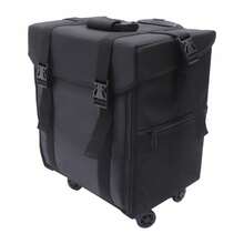SENDERPICK 2 In 1 Beauty Case Portable Makeup Case Cosmetic Trolley Organizer Box W/ Wheels - Black - View 9