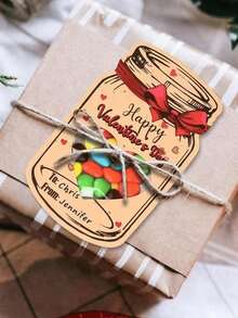 一套梅森罐派对礼品套装 - DIY 节日礼物、课堂交换礼物、毕业典礼和生日派对礼物，趣味 DIY 手工套装，心形主题卡片，情人节卡片套装 - 彩色 - 查看 5