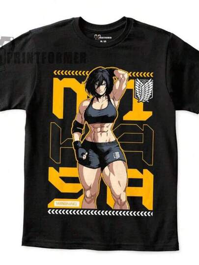 Shirts Graphic Women's Plus Size Thanksgiving Graphic T-Shirt Mikasa T-Shirt Attack On An Shirt Shingeki No Kyojin Anime  Shirt All Size 100 Cotton,2025 Christmas Tshirt,Fashion Print Casual T-Shirt,Loose Short Sleeve T-Shirt,Short Sleeved Single-Sided Printed T-Shirt,100% Cotton Short Sleeve Casual Tee, Black - Perfect Thanksgiving Christmas New Year Gift Seasonal Apparel Breathable Material,Festive-Unisex