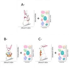 1pc Easter Decorative Window Sticker, Featuring Cute Rabbits, Easter Eggs, And Flower Designs. Made Of Removable PVC Static Cling Material, Reusable, And Suitable For Living Room, Bedroom, And Home Decoration. - Multicolor - View 2