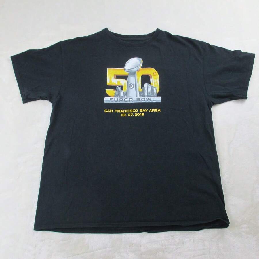 Denver Broncos Shirt Mens Extra Large Black ASuper Bowl Football ANFL - màu đen - Xem 1