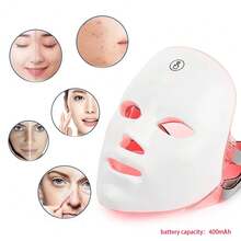 Electric LED Face Mask, 7-Color LED Photon Skin Rejuvenation Beauty Mask, Lifting & Firming, 400mAh Rechargeable Battery
