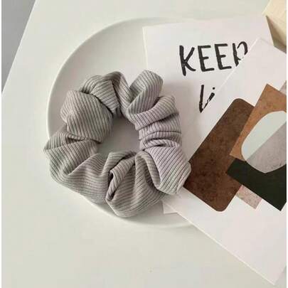 Morandi-Colored, Stylish Knitted Scrunchie Hair Tie For Girls, Simple Hair Band For Tying Hair, Women's Hair Accessory.
