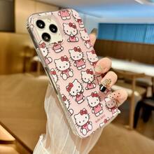 Sanrio 1个时尚创意Hello Kitty手机壳，三丽鸥出品，防水、防震、防刮材质，Kitty设计，动漫风格，酷洛米，奢华闪亮，可爱时尚，兼容苹果17系列、11/12/12 Pro、13/14/15、13 Pro/14 Pro/15 Pro、12 Pro Max/13 Pro Max/14 Pro Max/15 Pro Max、16、16 Pro、16 Pro Max、17、17 Pro、17 Pro Max手机保护套 - 滿屏kt - 查看 2