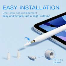 Upgraded Replacement Tips Compatible With Apple Pencil Pro/USB-C/2nd Gen/1st Gen Tips(With Storage Case),Wear-Resistant Mix Metal Tips For Pencil Accessories(6 Pack,Transparent) - Multicolor - View 10