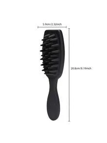 1pc Long Handle Silicone Hair Scalp Massager Brush, Hair Washing Brush For Shampoo And Styling - Multicolor - View 5