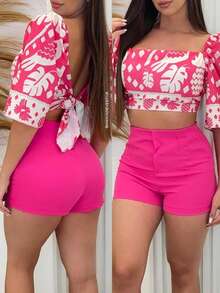 SHORSTS FEMENINO ALFATARIA SIN BOLSO SUPER CONFORTABLE SHORTS QUE CONVINA CON TUDO SIPER EN LADO IZQUIERDO - Pink - Visão 2