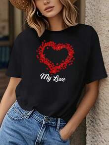 His & Hers Printed Partner Shirts Comfortable Casual Wear - Black - View 1