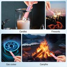 NestHomee Electric Candle Lighter, Rechargeable USB, A Wonderful Gift. Windproof Lighters For Candle Camping Kitchen BBQ Daily Use Utensils Portable - 暮光粉 - 查看 4