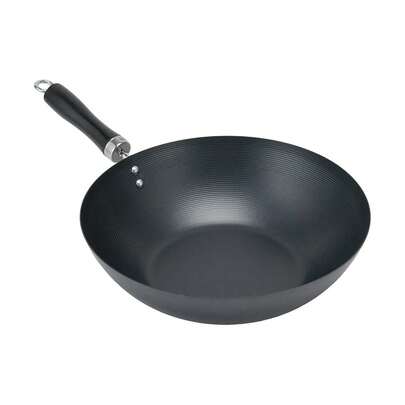 30cm Carbon Steel Non-Stick Stir-Fry Wok