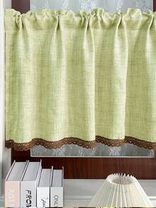 1件花卉图案窗帘，法式碎花浪漫窗帘/垂帘/咖啡厅窗帘，适用于客厅、厨房、卧室 - 彩色 - 查看 2