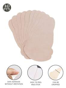 10pcs Disposable Non-Woven Breast Petals, Black Gourd Shaped Non-Woven Bust Pads | Strapless, Self-Adhesive, Skin-Friendly, Invisible, Comfortable, Anti-Sagging, Anti-Bulge