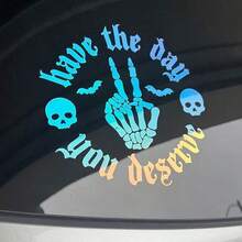 1pc Multipurpose Stickers Horror Skeleton Hand And Batmobile Decal - Waterproof Vinyl, Easy To Apply And Remove, Great For Truck, Motorcycle, , Fridge, Fashionable And Simple Design Style - 1 cái - Xem 5