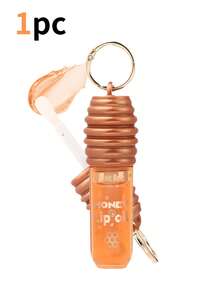 蜂蜜润唇油精华保湿唇膏带钥匙扣可挂包唇釉，蜂蜜润唇油，润唇膏唇部护理，蜂蜜味润唇油，适用于干燥嘴唇，保湿滋养（蜂蜜） - Honey - 查看 6