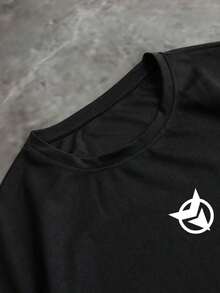 LC Sport Corelite Men's Summer Casual Dumbbell Print Sports-Shirt Oversized Gym Shirts Workout Tees Baggy ShirtCasual Daily Wear Men Shirts,Tees,Mens Clothes,-Shirt,Retro-Shirt,Male And Female Neutral Short Sleeves,Clothes Plus Size,Sweatshirt,Clothes Women,Tops,New Year's Clothing,Womens Tops,Spring,Summer Tops Women,Spring Clothes,Vacation Outfits ,Summer Outfits,Tees Women - 黑4 - 查看 4