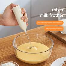 OBOVAY 1pc Wireless Electric Egg Beater Milk Frother, Household Electric Milk Frother Machine, Coffee Stirring Stick, Milk Cover, Hair Beater, Automatic Handheld Milk Frother 2 In 1 Electric Egg Beater Whisk Coffee Mixer, Battery Powered (Batteries Not Included) - Random Color - View 10