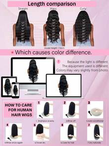 MECRY 30 Inch 13x4 Straight Pre Bleached Knots Transparent Lace Front Wigs For Women 180% Density Invisible Lace Front Wigs Pre Plucked Synthetic Lace Wig - Natural & Black - View 10